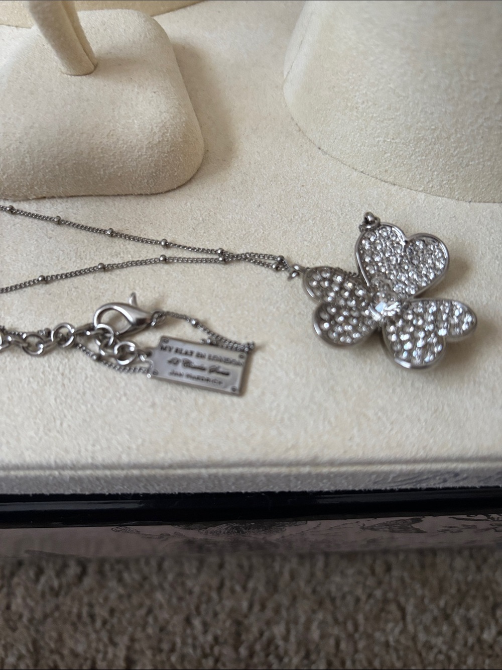 Retired MFIL 3 Heart Crystal Necklace by Jan Haedrich